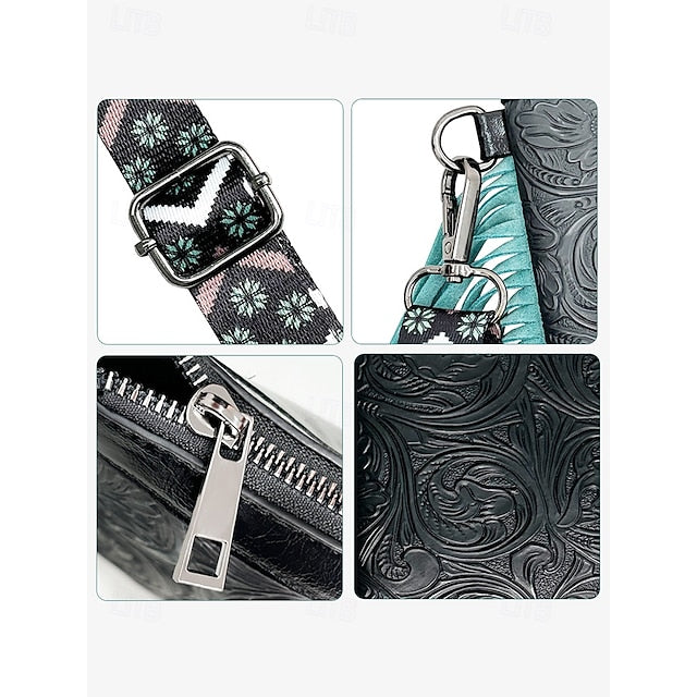 PU Crossbody Leather Bag Shoulder Wristlet Bags