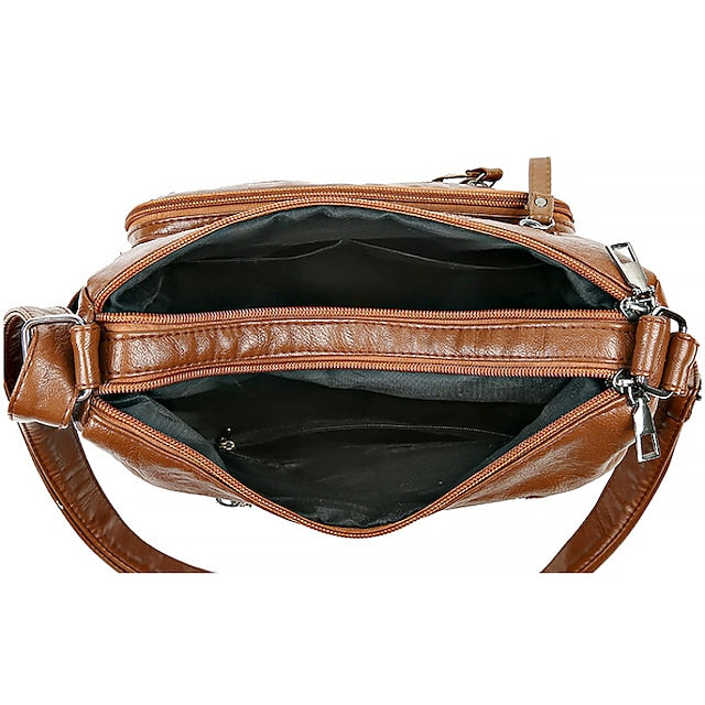 PU Shoulder Leather Bag Crossbody Hobo