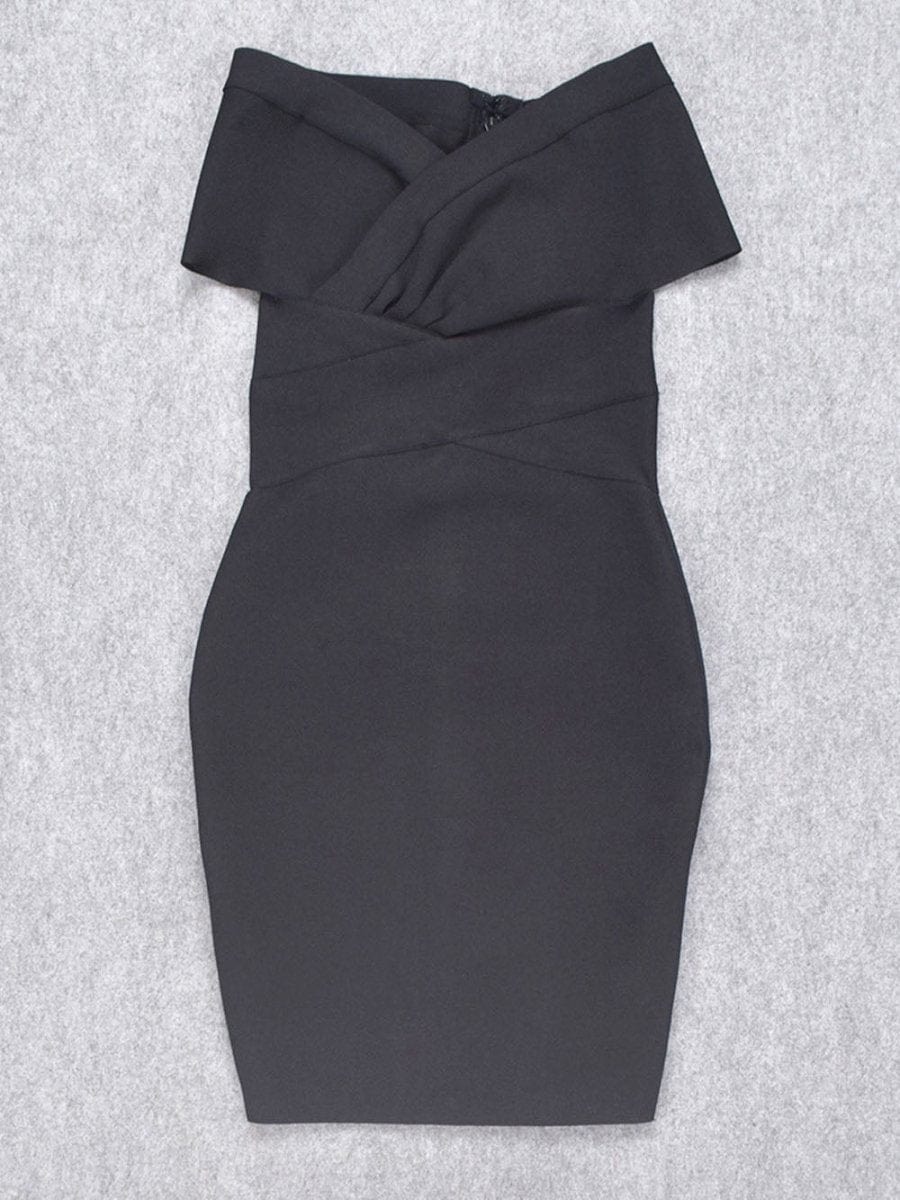Sadie Off Shoulder Bodycon Midi Dress - Fashion Pov