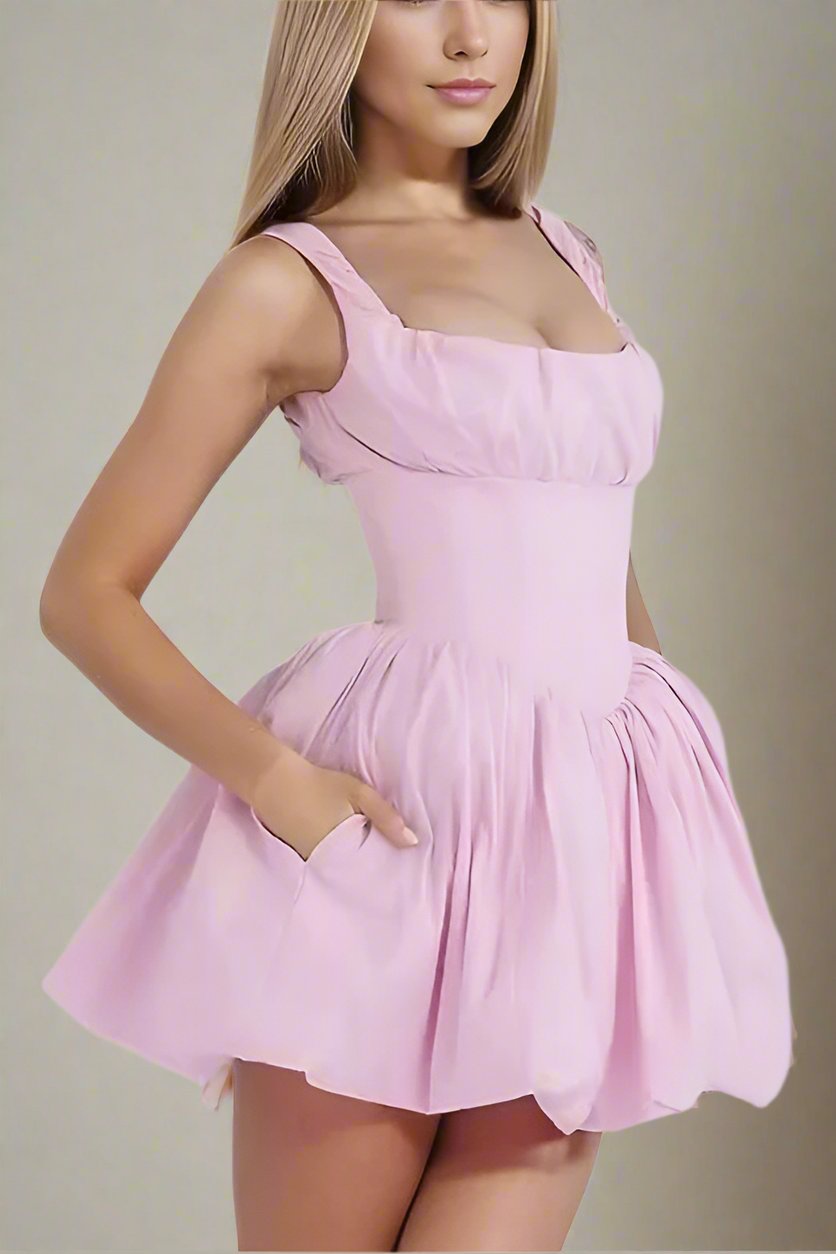 Saige Bodycon Mini Dress - Dusty Pink - Fashionpara