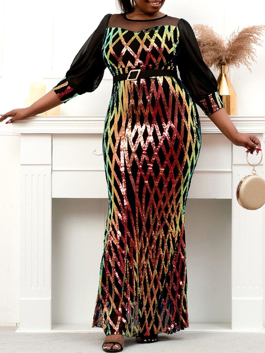 Sequin Maxi Dress - Fashionpara