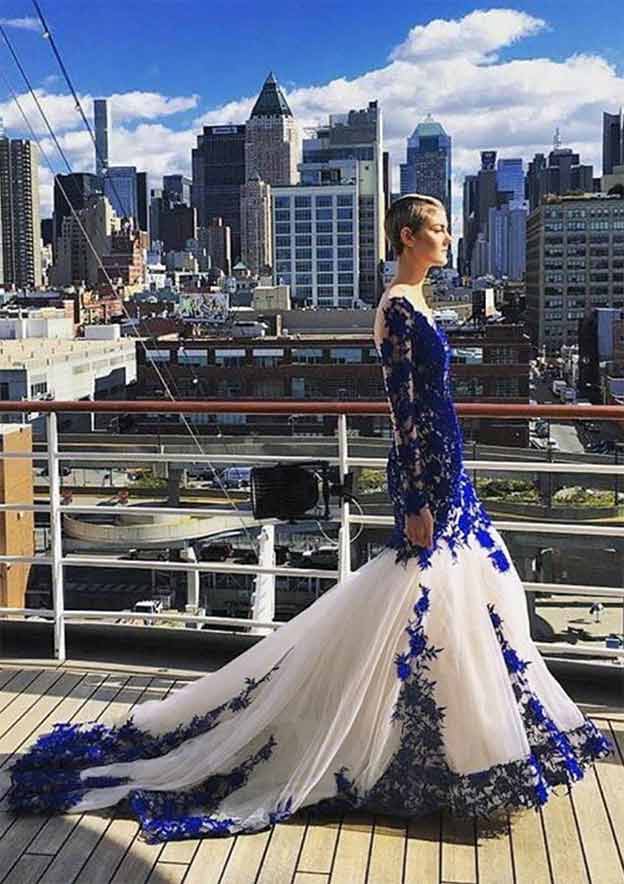 Satin Prom Dress/Evening Dress with Pleated Pockets - Ball Gown Sleeveless Scalloped Neck Sweep Train - Fashionpara