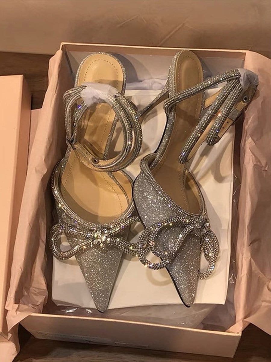 Sean Ankle Strap Sandal Pointed Toe Heel - Fashion Pov