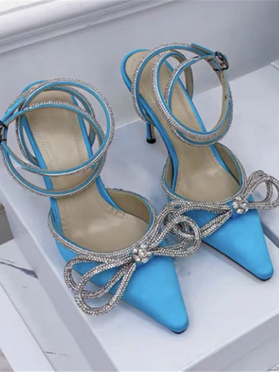 Sean Ankle Strap Sandal Pointed Toe Heel - Fashion Pov