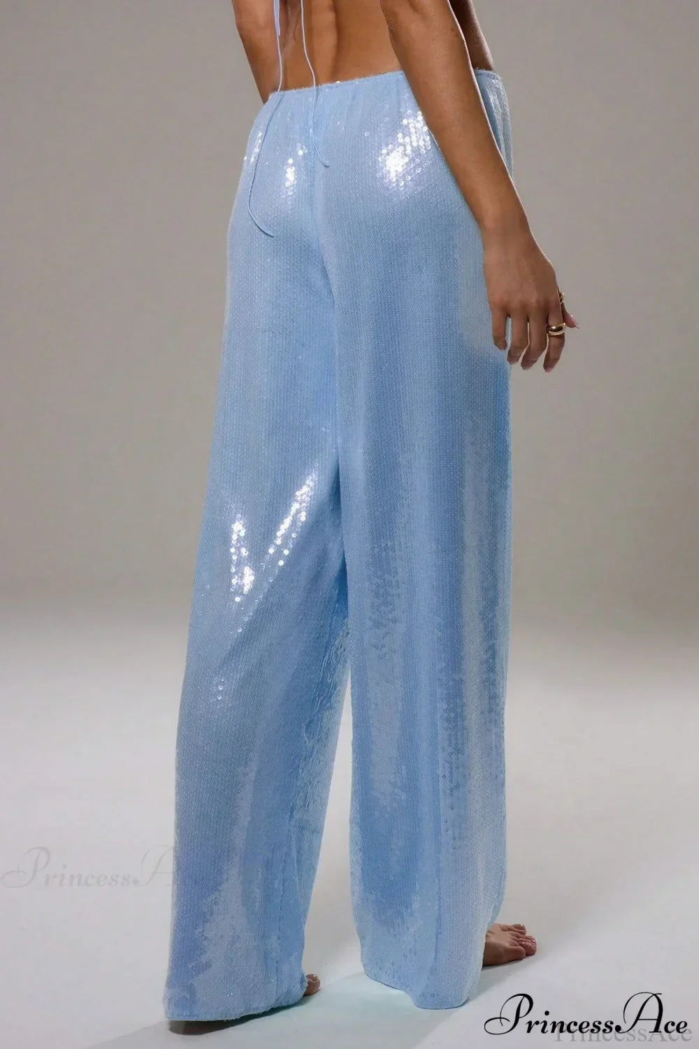 Sequin Loose Wide-Leg Casual Pants