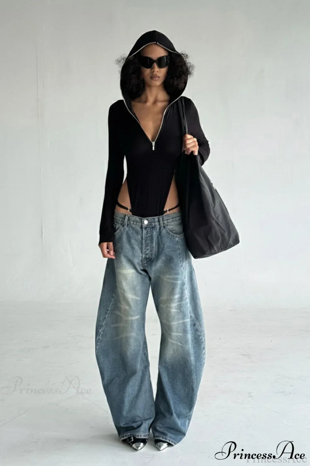 Sexy Long Sleeve Zip-Up Slim Fit Hoodie