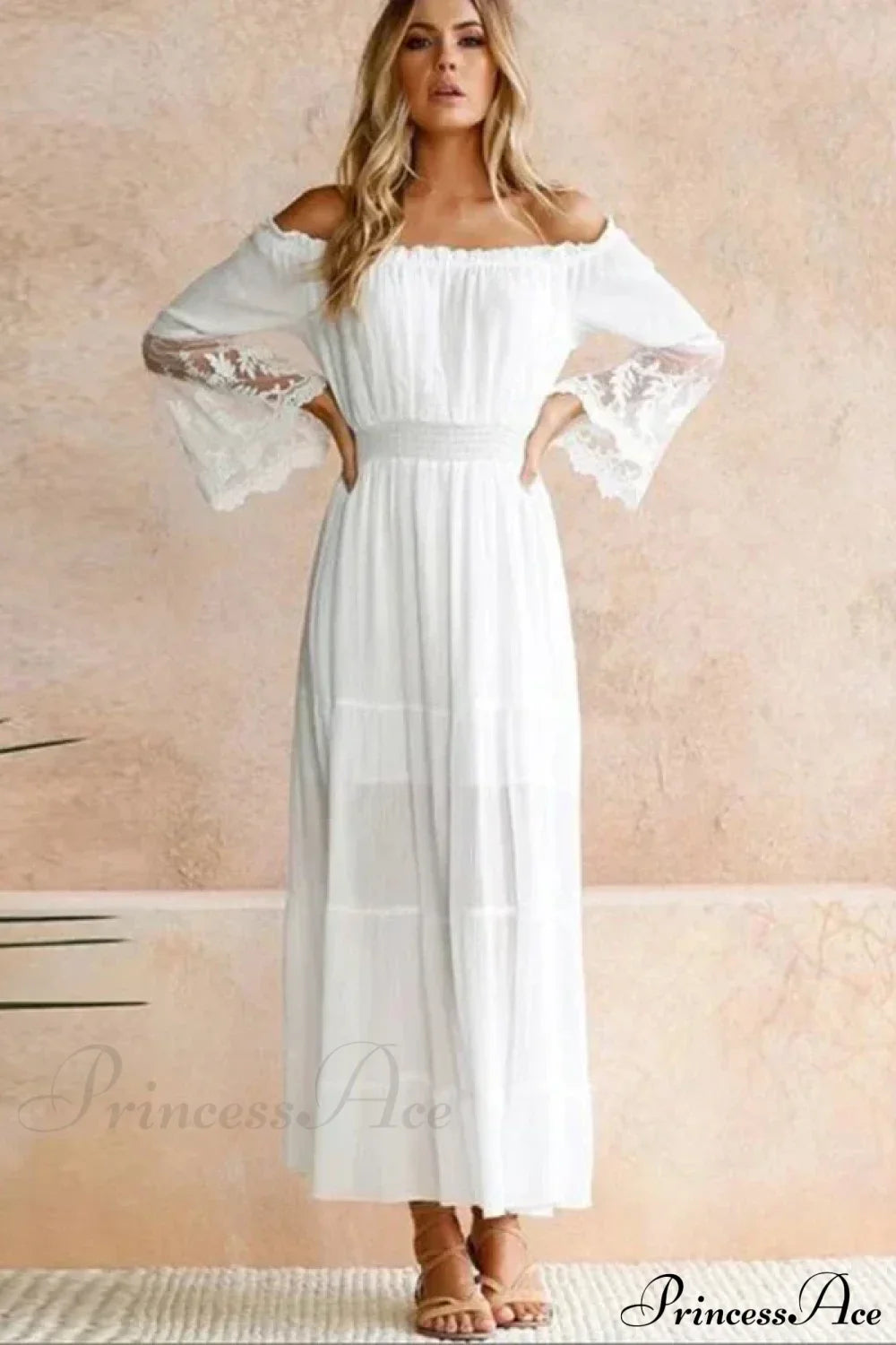 Sexy Off-Shoulder Lace Boho Dress