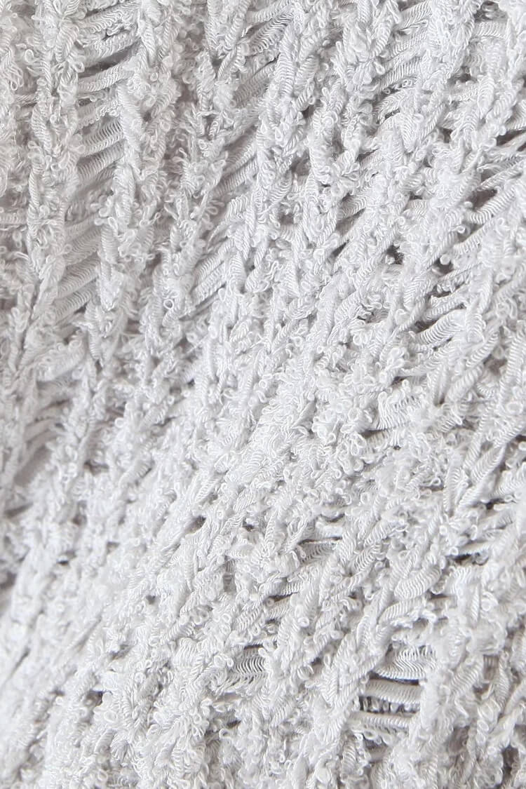 Sexy Round Neck Button Up Long Sleeve Ladder Knit Ribbed Crop Cardigan - Fashionpara