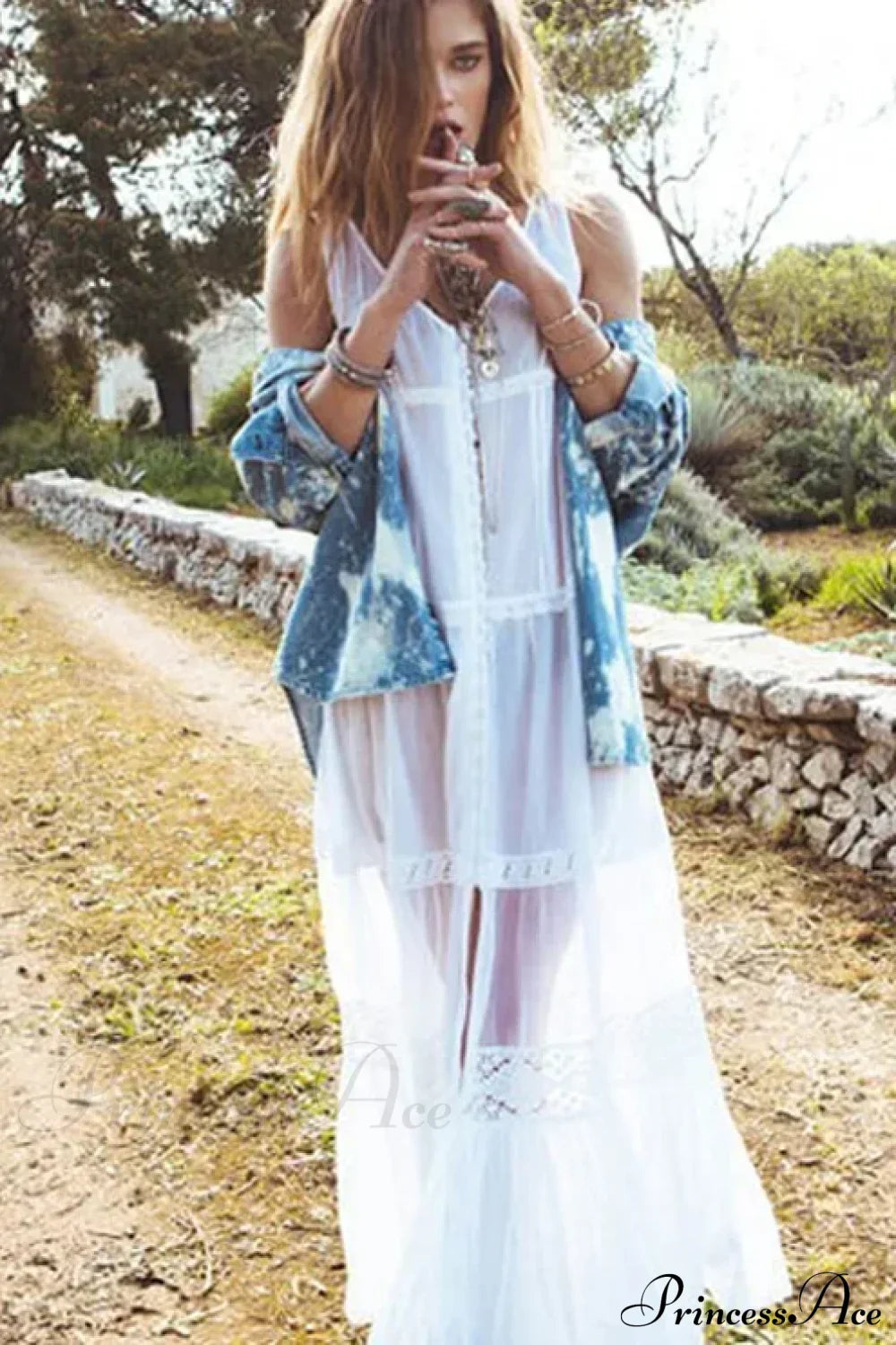 Sexy Sleeveless Deep V-neck Tank Maxi Dress Cotton Long Summer Dress