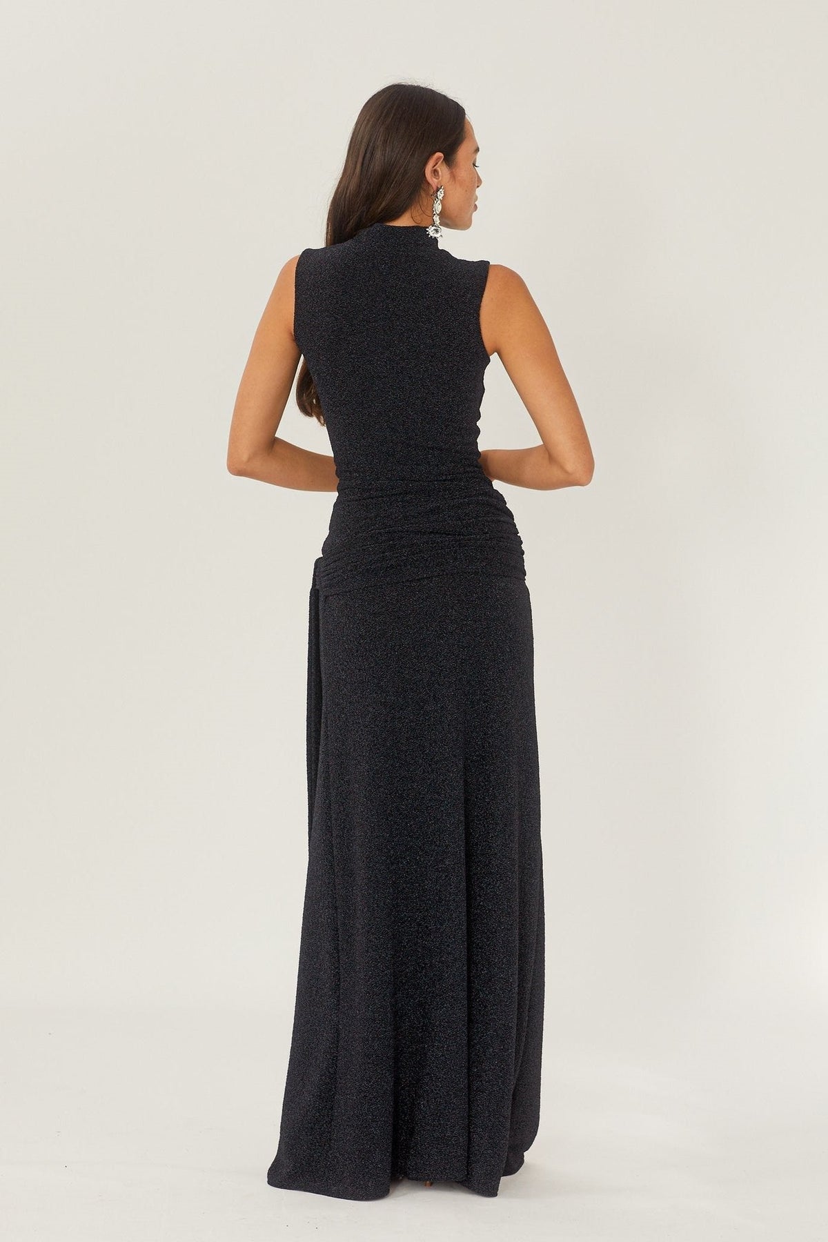 Shonna Metallic Strap Maxi Knit Dress - View 6