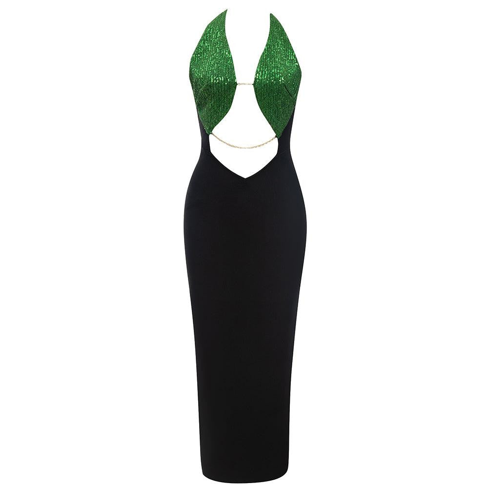 KittenAlarm - Siddie Halter Neck Backless Dress