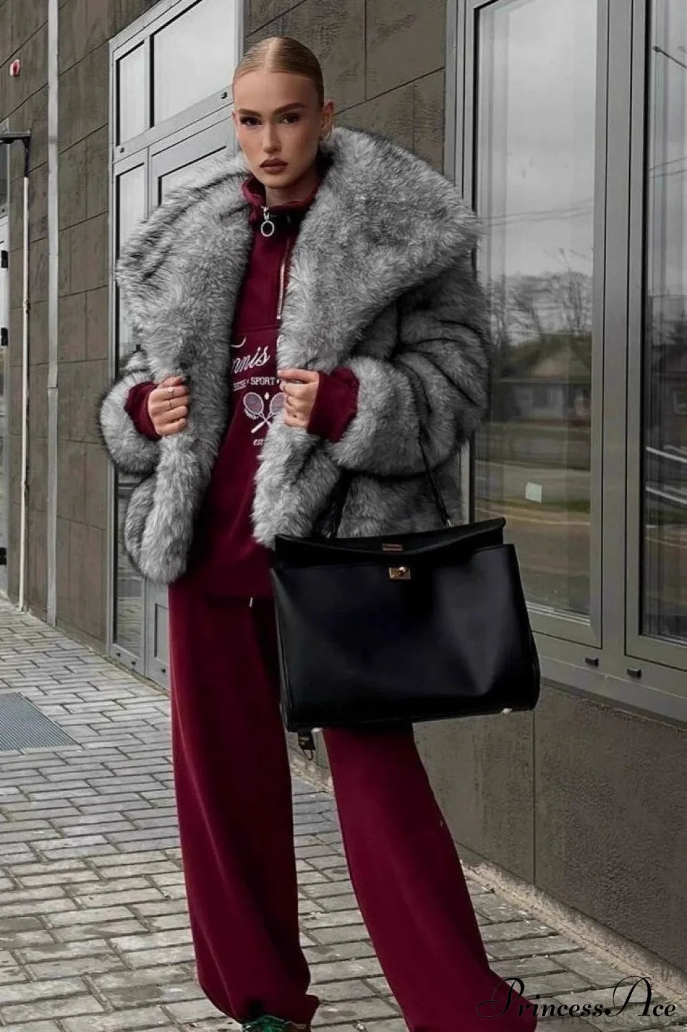 Silver Fox Faux Fur Short Coat for Luxurious Comfort