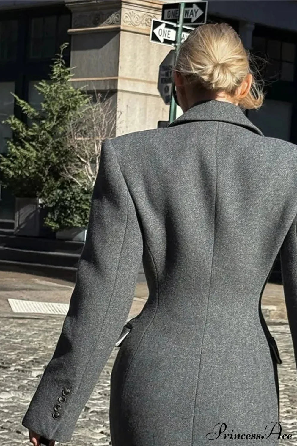 Single-Breasted Wool Coat