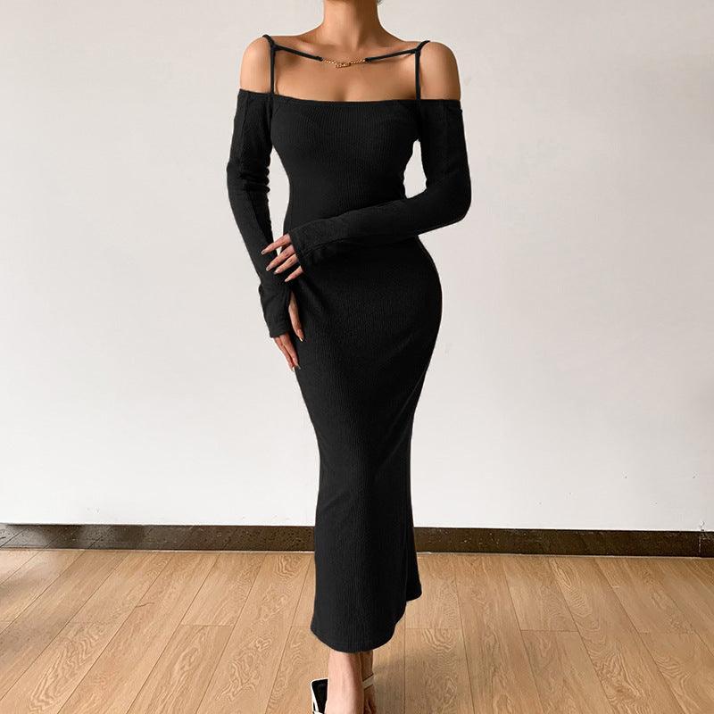 KittenAlarm - Skyla Sold Cold Shoulder Maxi Dress