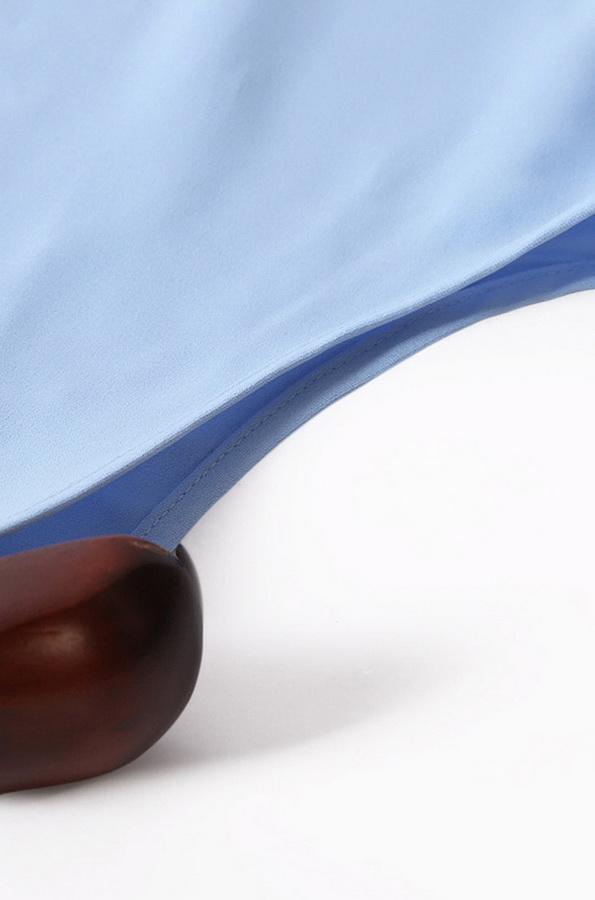 Sleeveless V-neck Single-button Pure-color Blouse