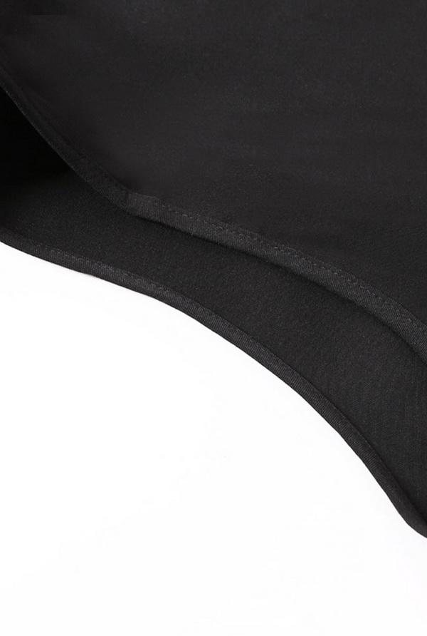 Sleeveless V-neck Single-button Pure-color Blouse