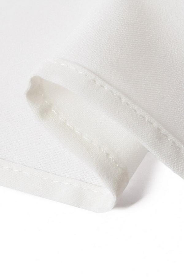 Sleeveless V-neck Single-button Pure-color Blouse