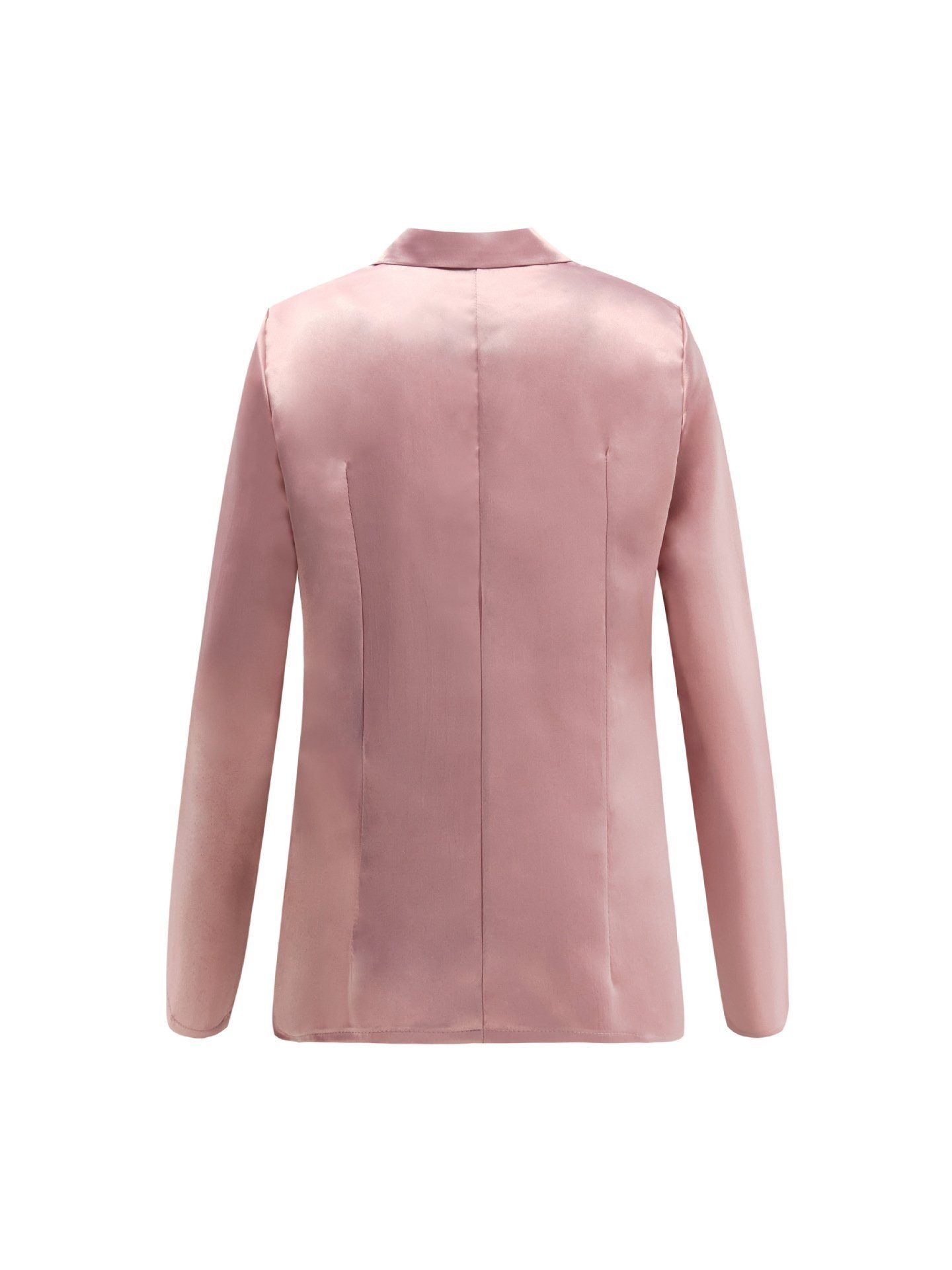 Solid Color Blazer with Elegant Button Detail for Style