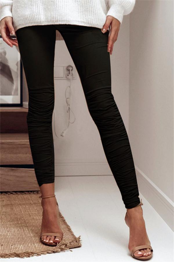 Solid Color Narrow Pants