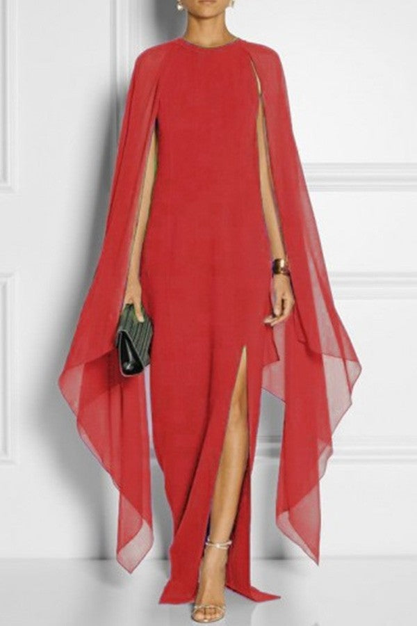 Chic Thigh-high Slit Fashion Dress - Fashionpara