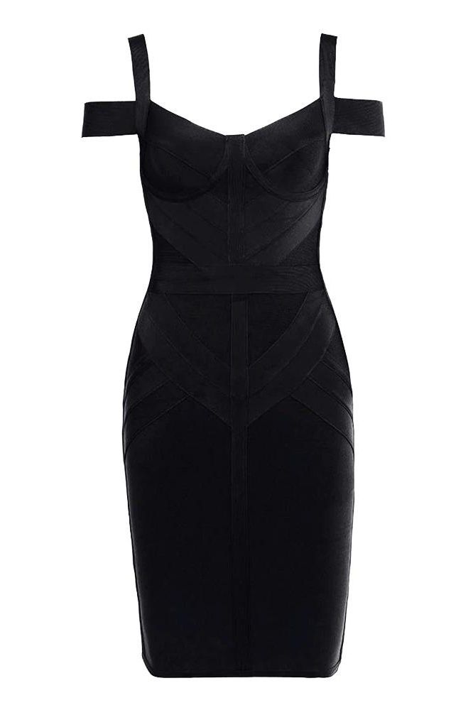Sophia Bandage Dress - Classic Black - Fashionpara