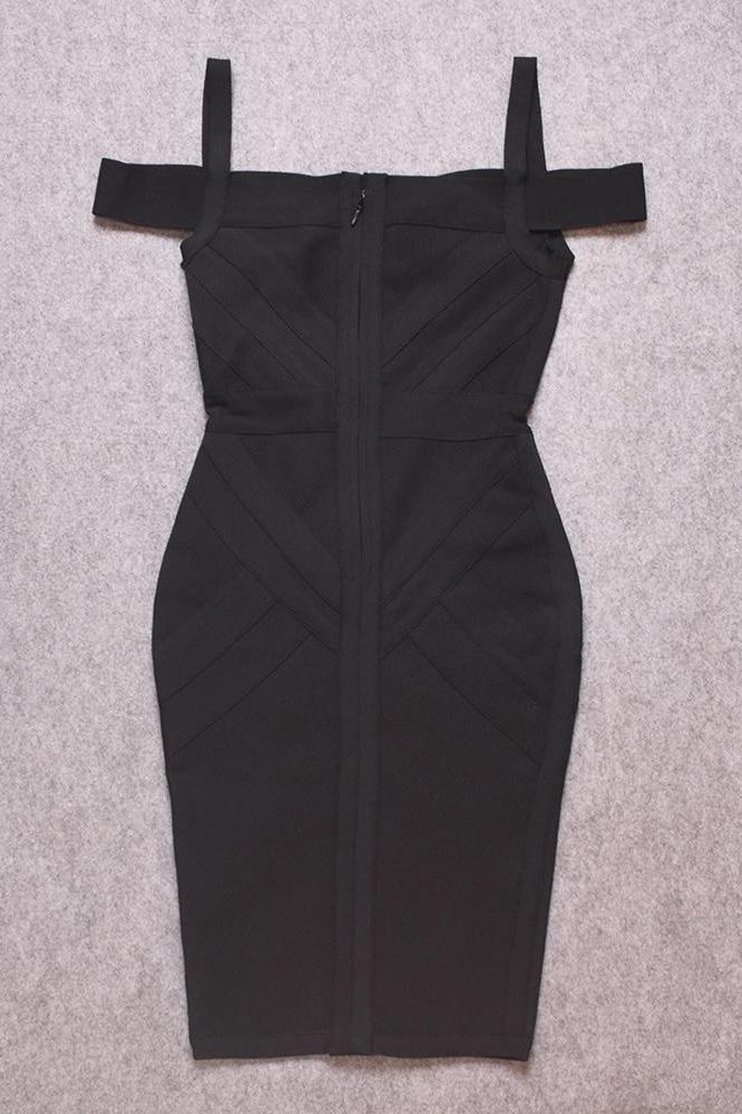 Sophia Bandage Dress - Classic Black - Fashionpara