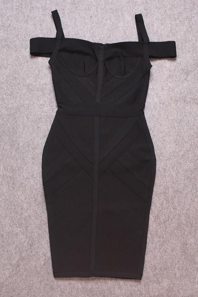 Sophia Bandage Dress - Classic Black - Fashionpara