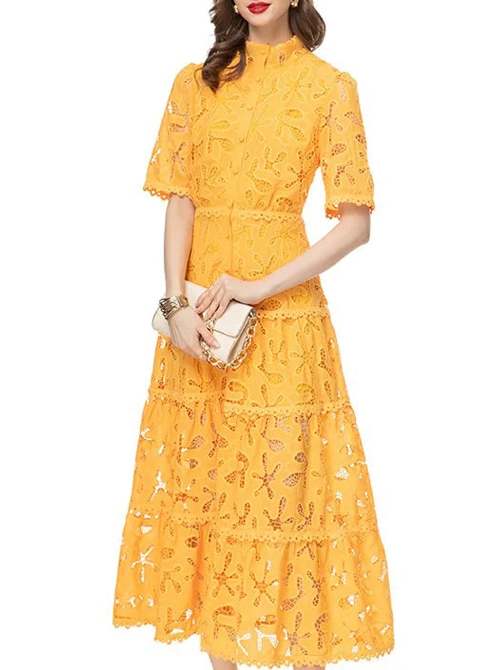 Hollow Out Midi - Fashionpara