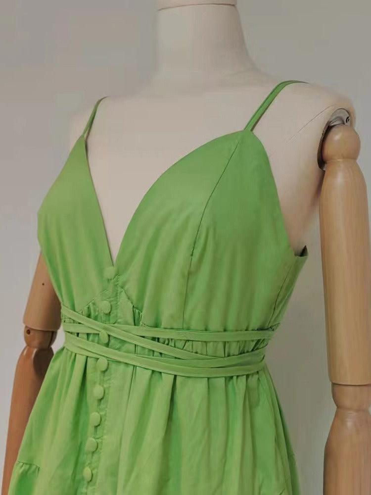 KittenAlarm - Spencer Spaghetti Strap Solid Maxi Dress