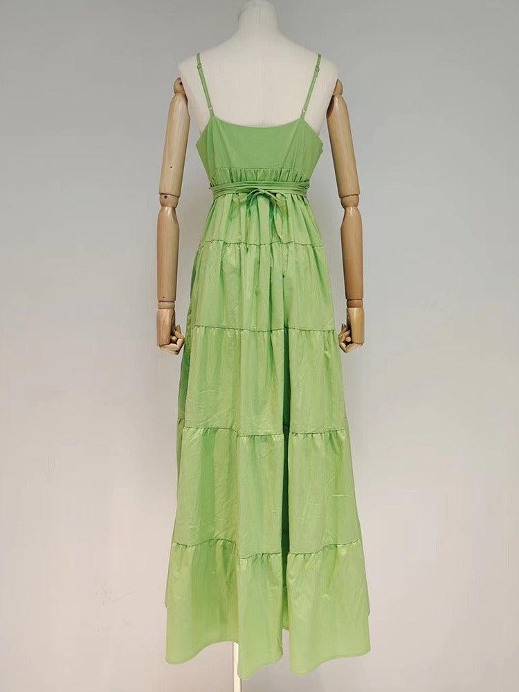 KittenAlarm - Spencer Spaghetti Strap Solid Maxi Dress