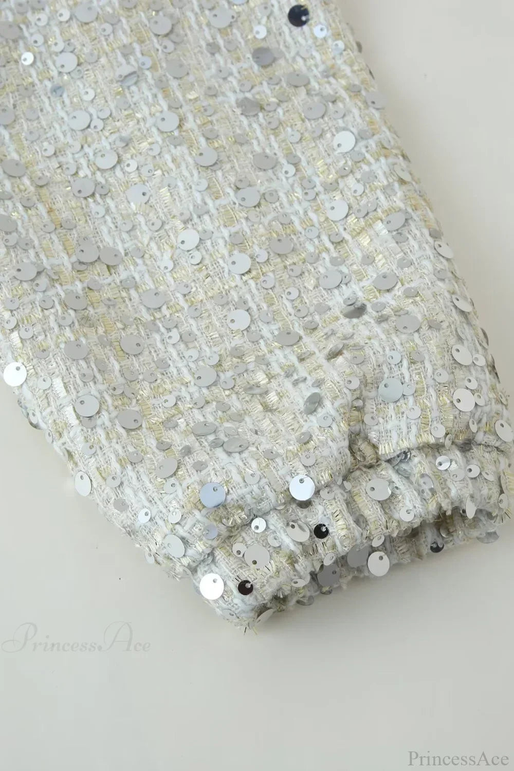 Stand Collar Sequin Long Sleeve Jacket 4