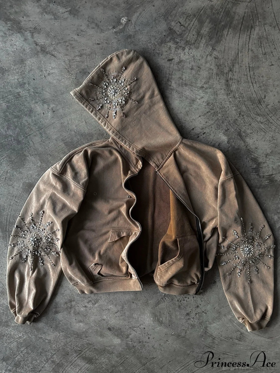 Streetwear Niche Design Relaxed Zip Hoodie