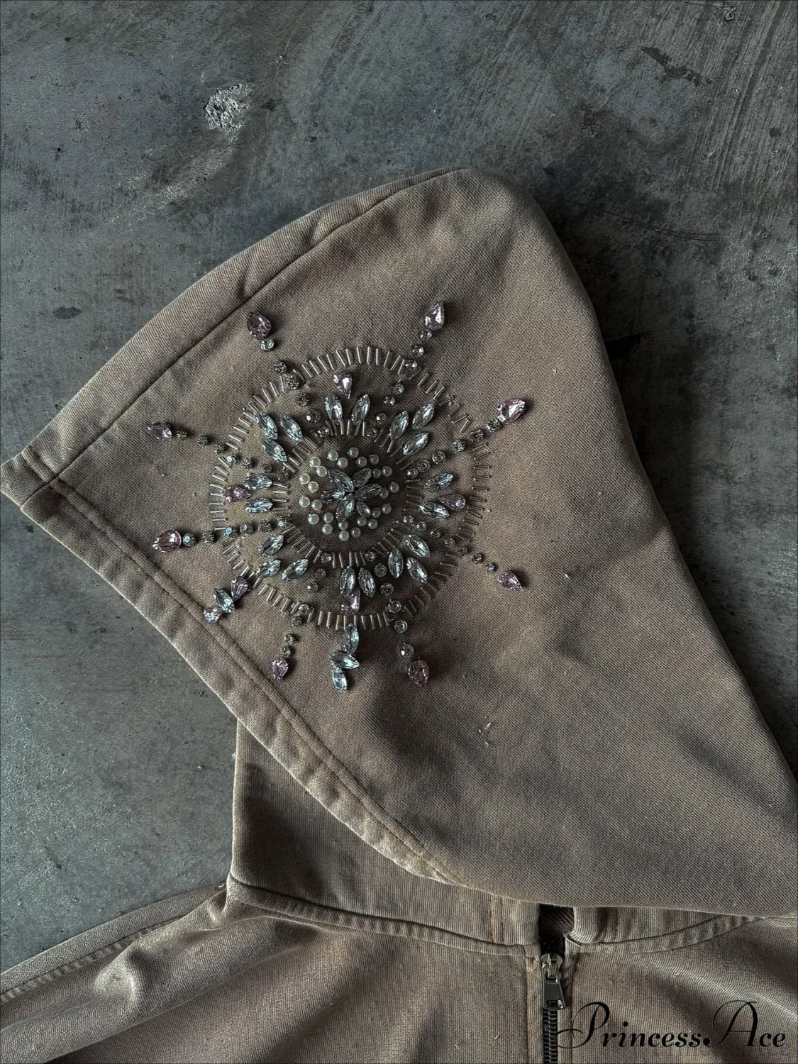 Streetwear Niche Design Relaxed Zip Hoodie