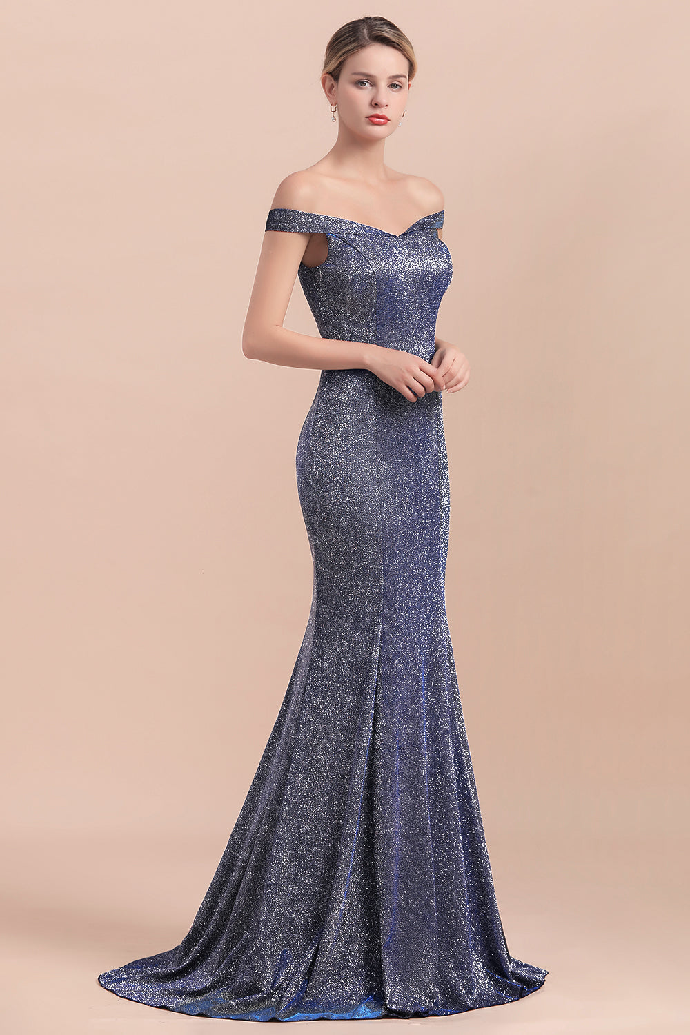Stunning Off-the-Shoulder Mermaid Prom Dress Long Zipper Back - Fashionpara