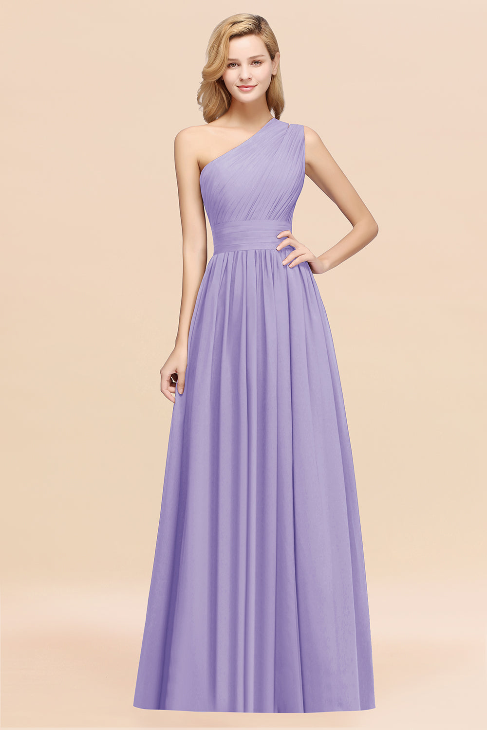 Stylish One-shoulder Sleeveless Long Junior Bridesmaid dresses Affordable - Fashionpara