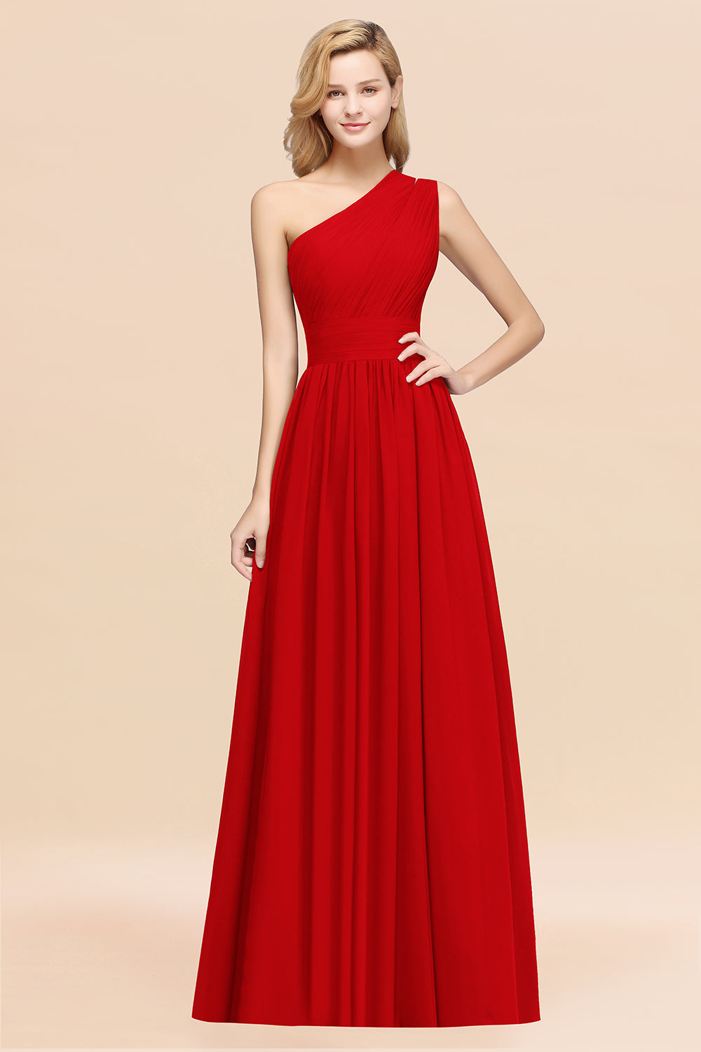 Stylish One-shoulder Sleeveless Long Junior Bridesmaid dresses Affordable - Fashionpara