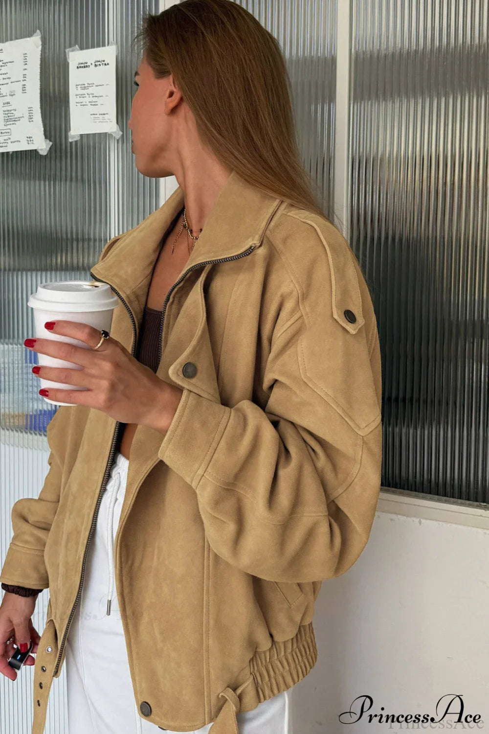 Stylish PrincessAce Suede Jacket for Effortless Elegance