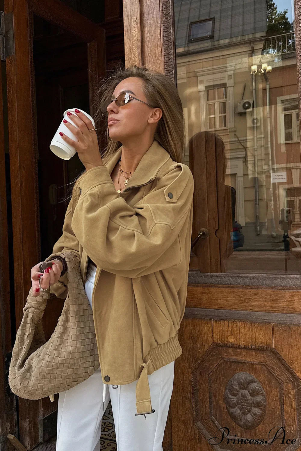 Stylish PrincessAce Suede Jacket for Effortless Elegance