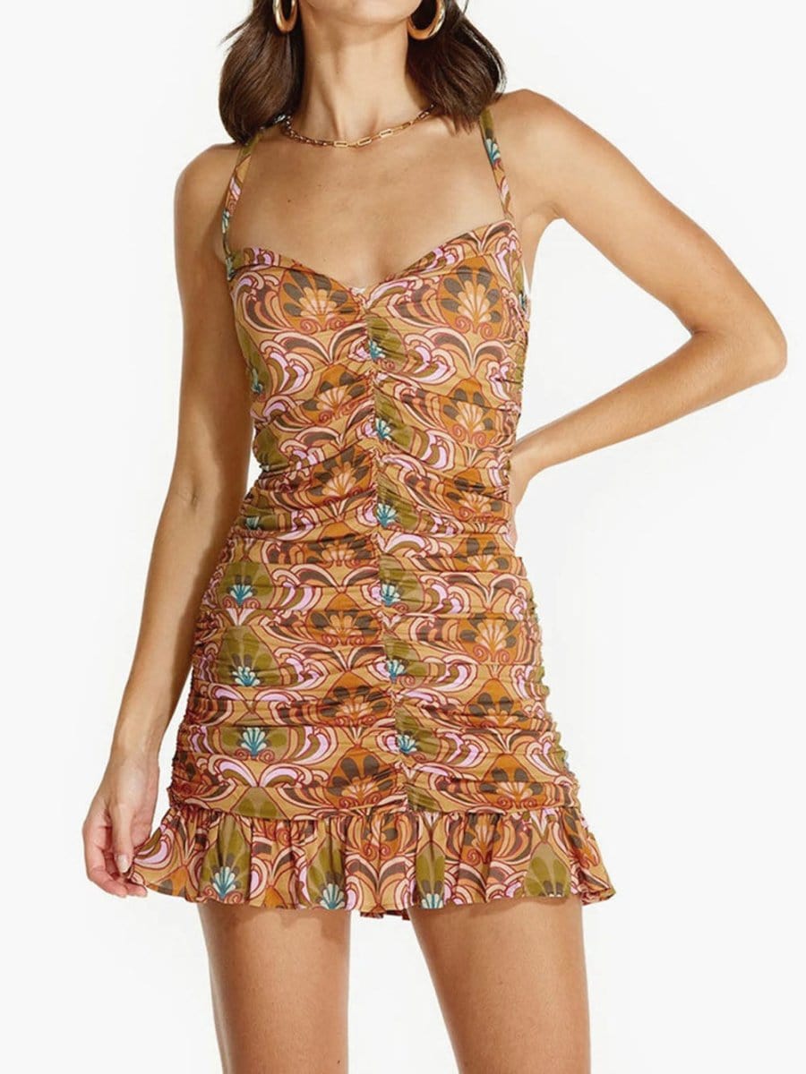 Ruffle Mini Dress - Fashionpara