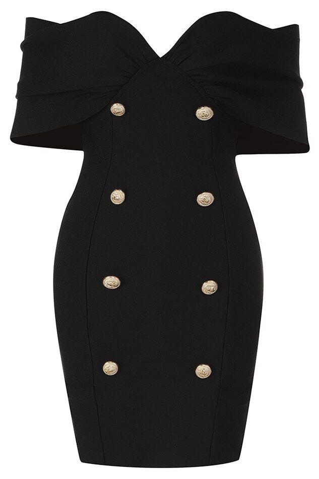 Tanya Bandage Mini Dress - Classic Black - Fashionpara