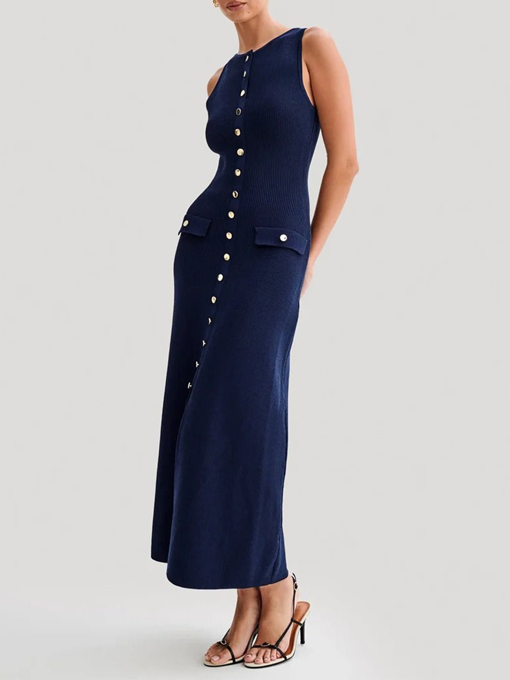 Sleeveless Maxi Dress - Fashionpara