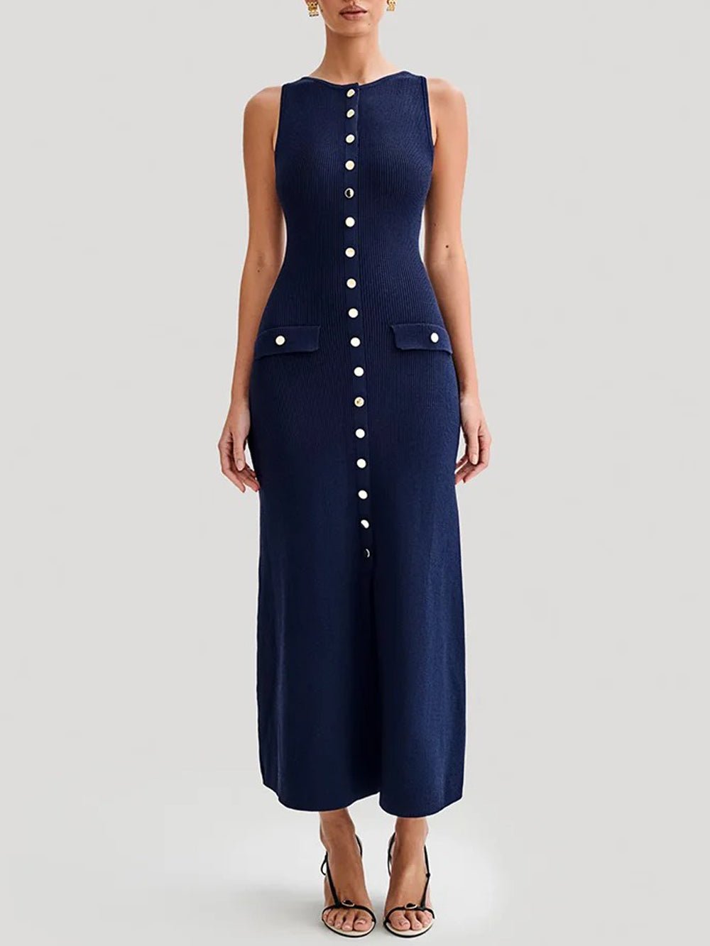 Sleeveless Maxi Dress - Fashionpara