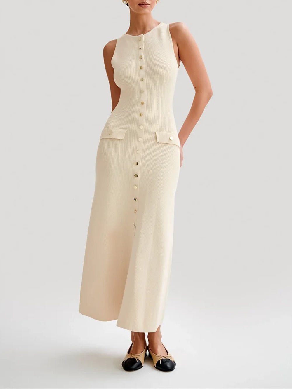 Sleeveless Maxi Dress - Fashionpara