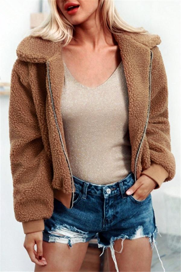 Furry Faux Fur Teddy Bear Jacket for Cozy Winter Style