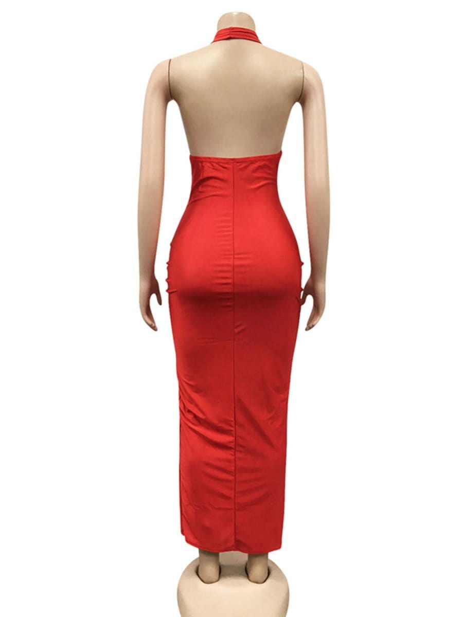 Backless Maxi Dress - Fashionpara