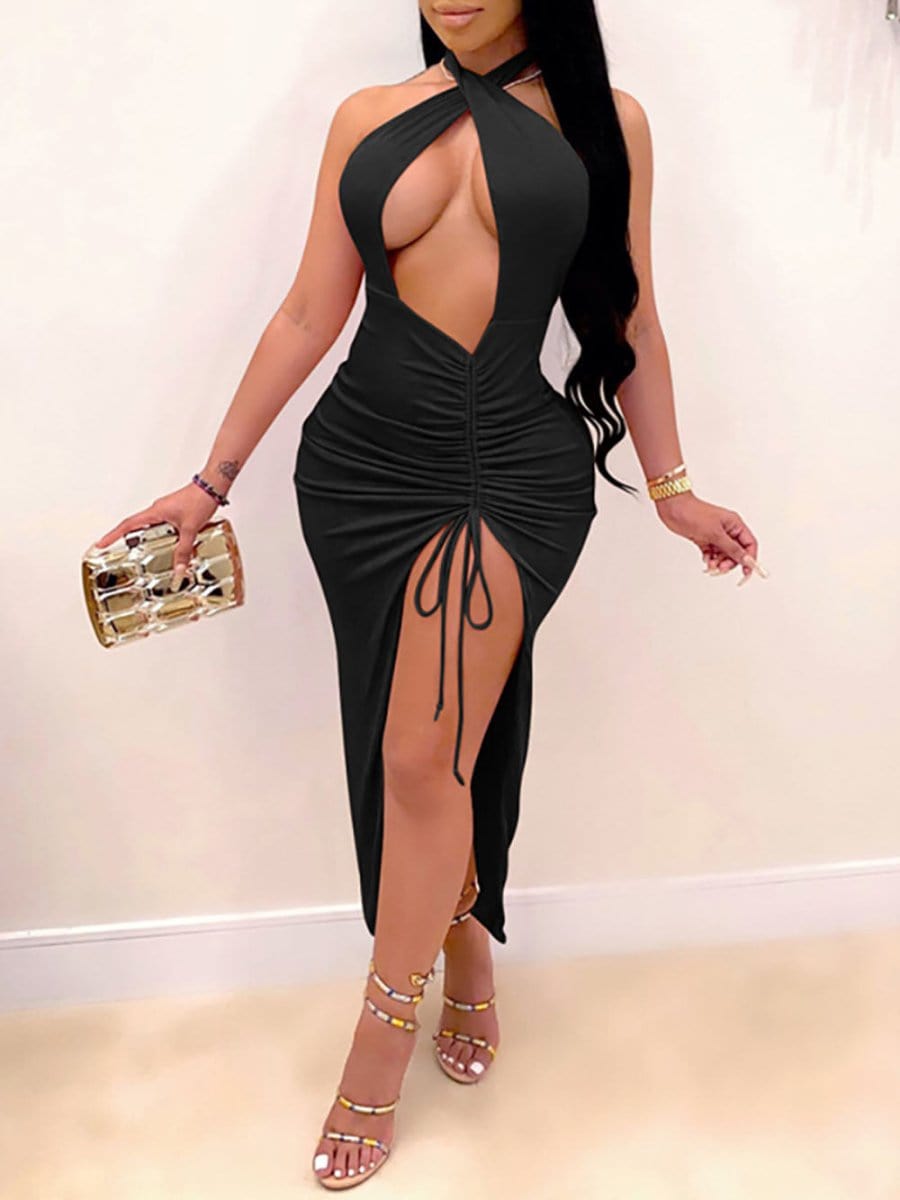 Backless Maxi Dress - Fashionpara