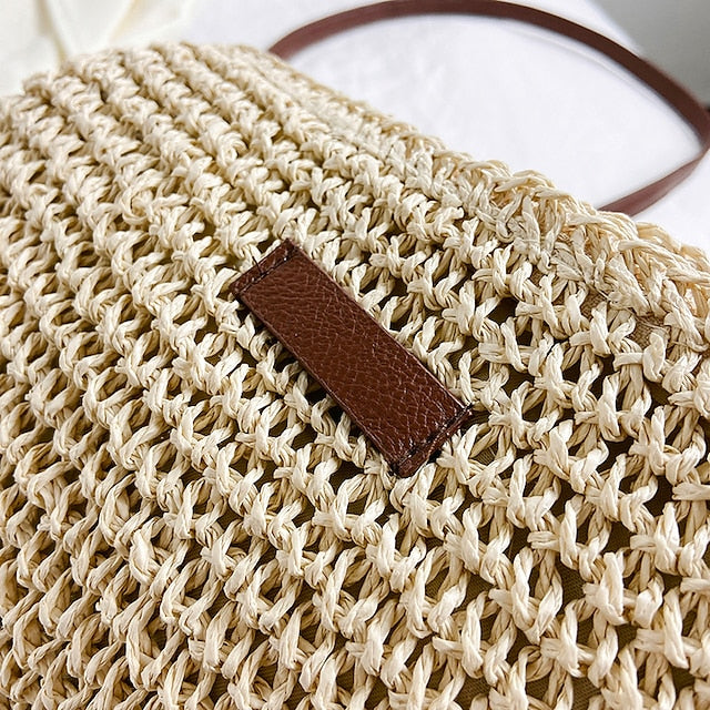 Summer Crossbody Woven Boho Natural Bag Straw
