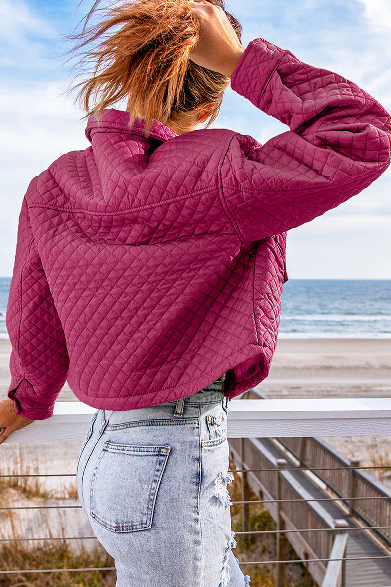 Cropped Quilted Jacket for Stylish Layering in Any Season