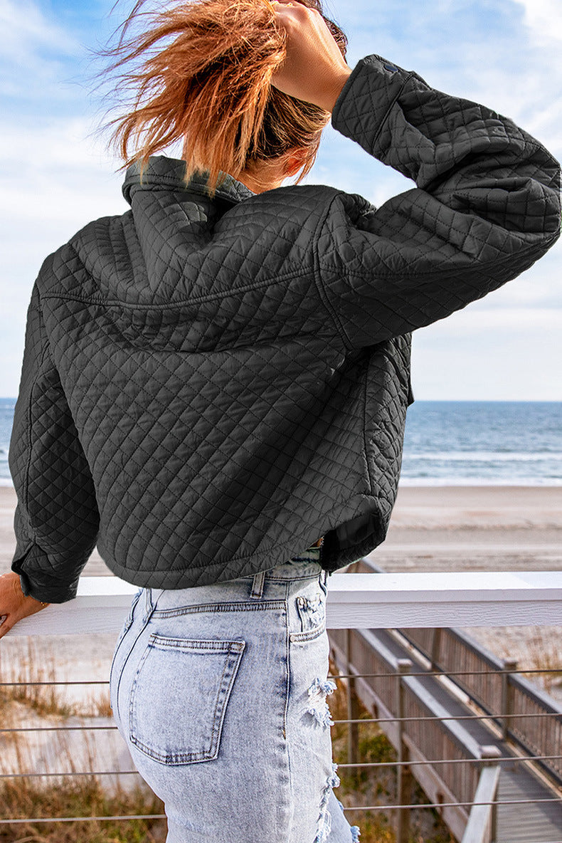 Cropped Quilted Jacket for Stylish Layering in Any Season