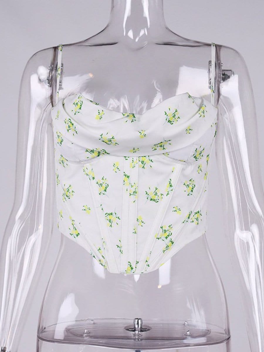 Floral Corset Top - Fashionpara
